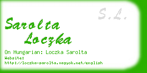 sarolta loczka business card